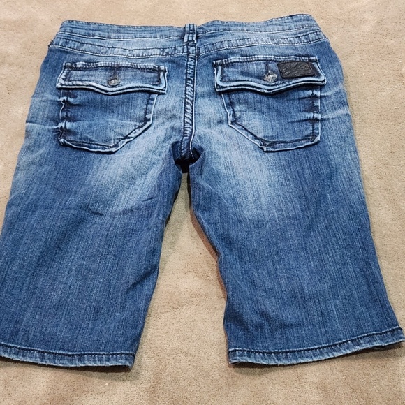 NWT Stitch’s Cherokee five pocket low rise denim Bermuda shorts size 29 - Picture 5 of 7